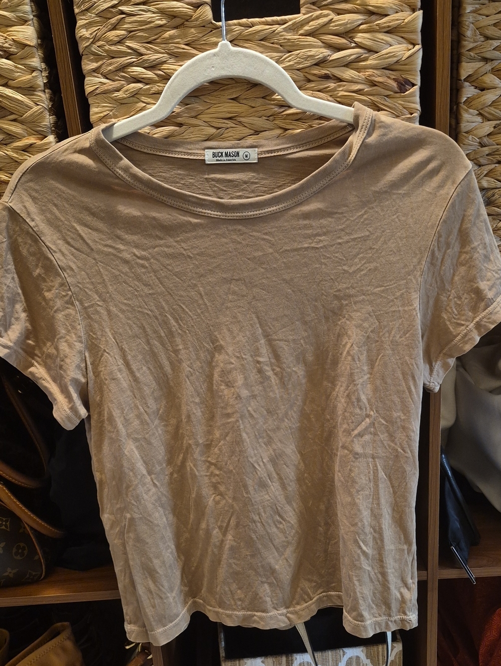 Buck Mason Short Sleeve Tee in TanSize Medium